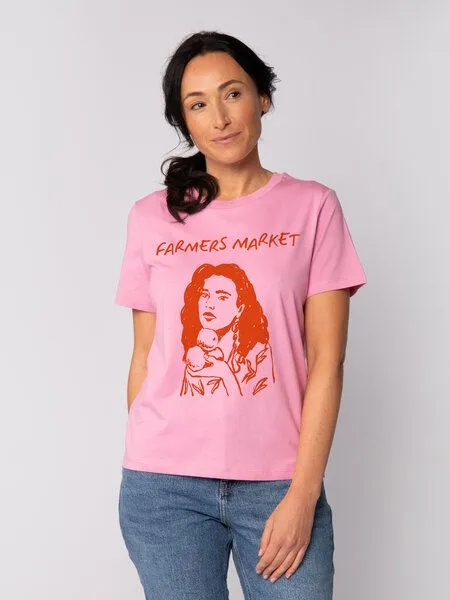 watapparel watapparel T-Shirt Frauen Farmers market, Bubble pink, – Produktbild 1 von 3