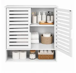 JEOBEST Hängeschrank Badschrank, Bambus Badezimmerschrank, Wandregal (1-St) Platzsparend, Wandschrank mit Doppeltüren – Produktbild 1 von 1