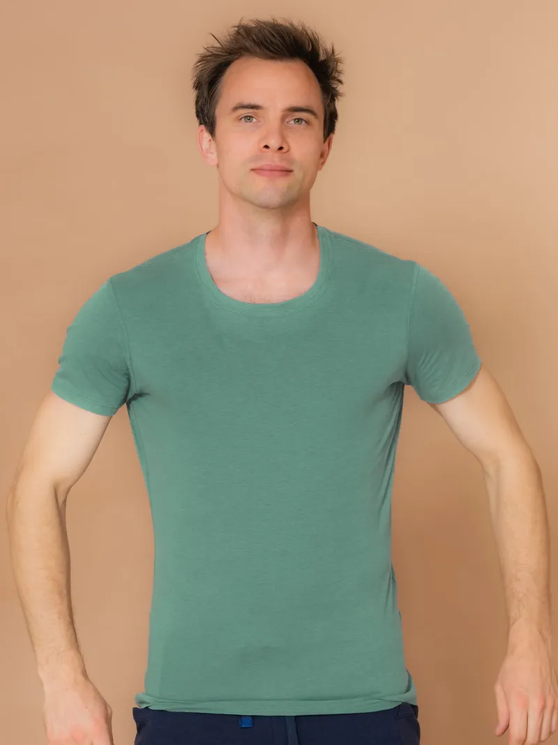 nice to meet me nice to meet me Herren vegan Sport Top Tencel Matcha – Produktbild 1 von 2