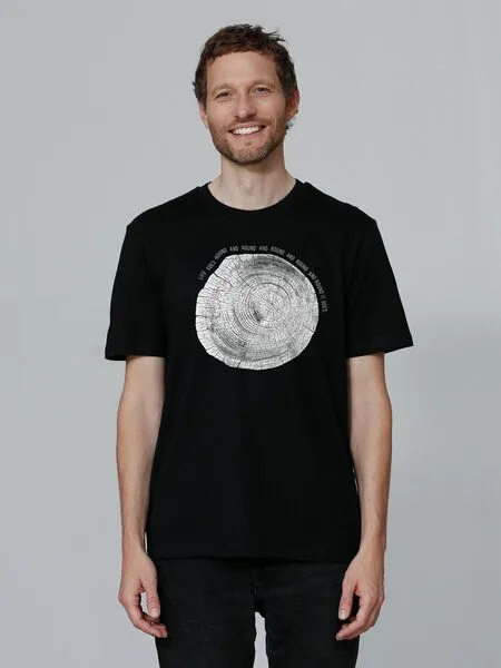 watapparel watapparel T-Shirt Unisex Baumscheibe, Black, – Produktbild 2 von 3