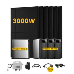 EcoFlow EcoFlow Stream Ultra X, Solaranlage mit Speicher, mit 6 x 500W Bifazialen Solarmodulen, by Powerness - Stream Ultra X + 3 x Stream AC Pro | 9600Wh / 1 x Smart Meter / Selbstabholung – Produktbild 1 von 1