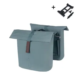Basil Basil Doppelpacktasche City Double Pannier Bag MIK 2.0 - Fahrrad Doppeltasche 28-32 Liter - wasserfest veganes Leder inkl. MIK-Adapterplatte – Produktbild 1 von 1
