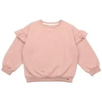 Walkiddy Walkiddy Kinder Sweatshirt GOTS-zertifiziert aus Bio-Baumwolle rosa mit Katzen-Motiv und Rüschen an den Schultern – Produktbild 1 von 1