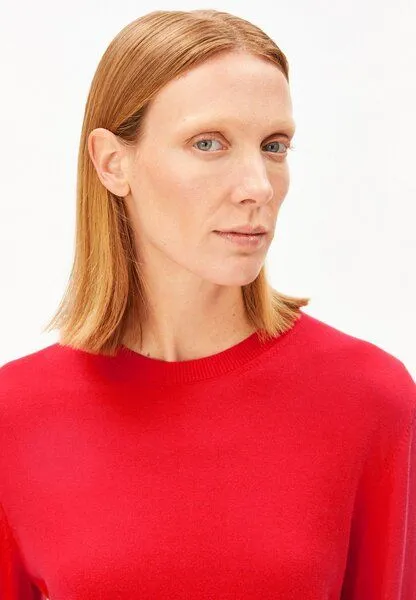 ARMEDANGELS ARMEDANGELS FINE KNIT Damen Pullover aus TENCEL Modal Mix, Mars red, – Produktbild 2 von 3