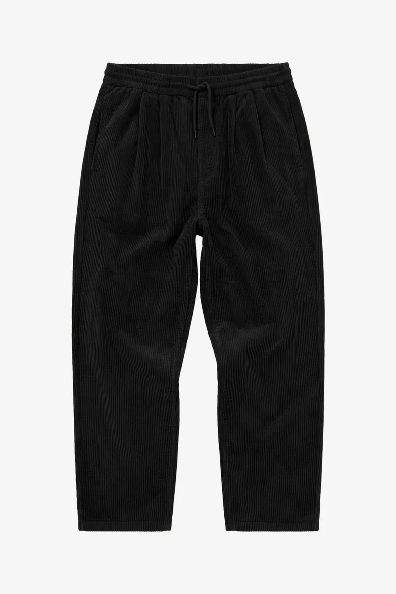 KnowledgeCotton Apparel KnowledgeCotton Apparel Damen vegan Hose Hazy Relaxed Aus Cord Schwarz Jet, Schwarz, – Produktbild 2 von 2