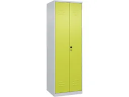 C+P C+P PSA Doppel-Spind Classic PLUS, 2 Abteile, 1850x600x500mm, Lichtgrau/Clowngrün – Produktbild 1 von 1