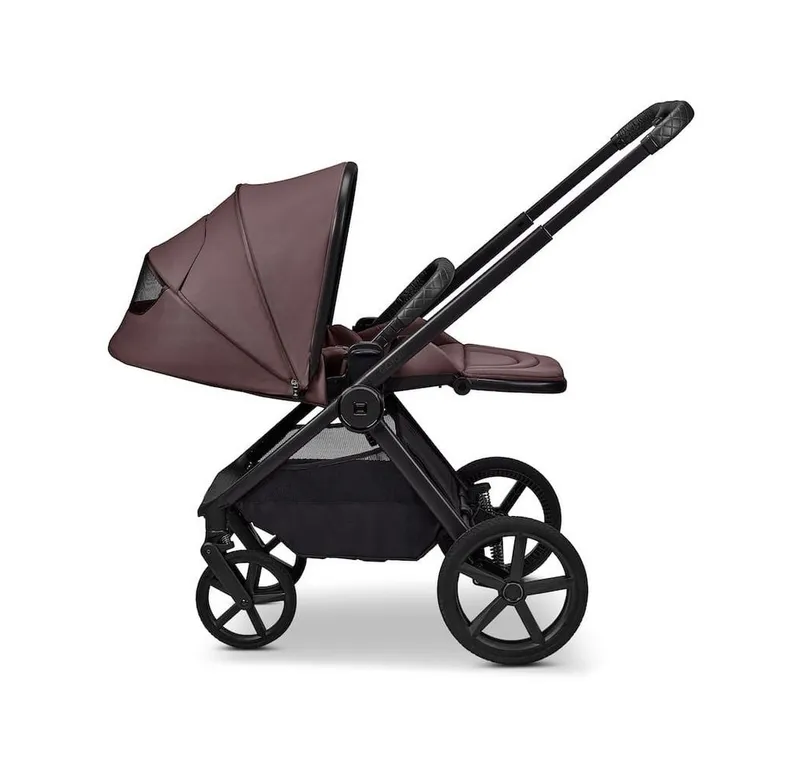 Moon Moon Kombi-Kinderwagen Gio Fold Kombikinderwagen, Gestell und Babywanne mit einem Handgriff zusammenfaltbar, Rosa, – Produktbild 4 von 5