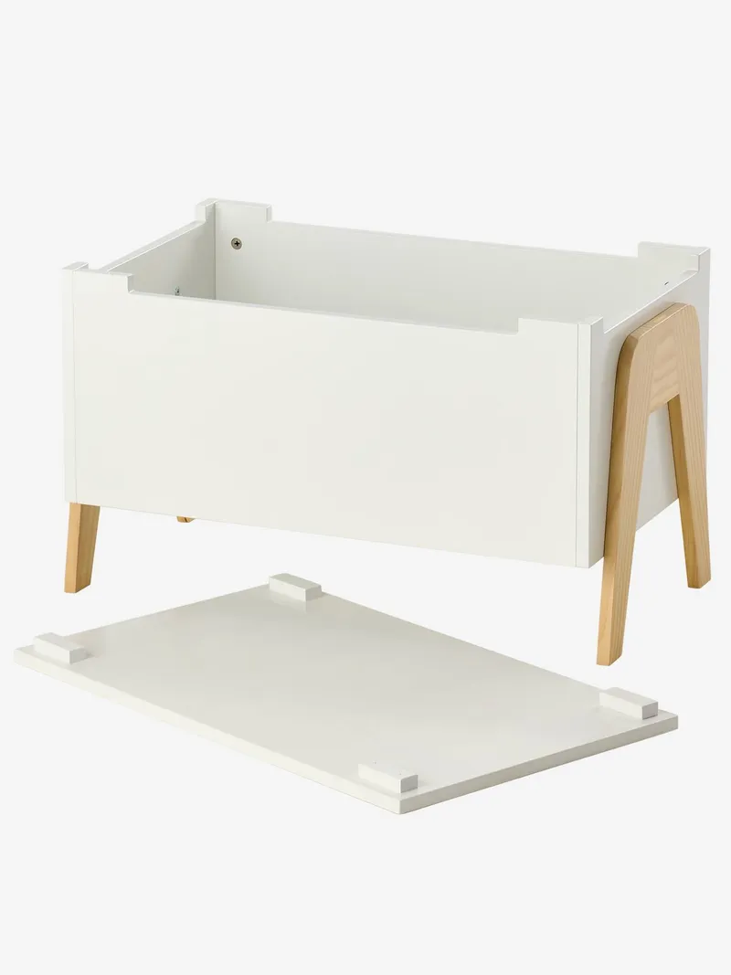Vertbaudet Kinderzimmer Spielzeugtruhe RETRO, Weiß, – Produktbild 4 von 4