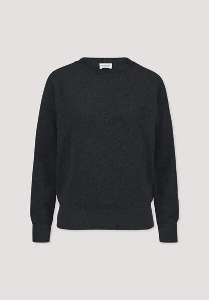 hessnatur hessnatur Strick Pullover Relaxed aus Cashmere mit Recycling-Anteil, Schwarz, – Produktbild 4 von 4