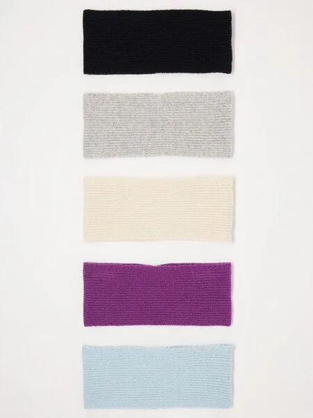 LANIUS LANIUS Stirnband aus Bio-Schurwolle und Bio-Baumwolle, Grey melange, – Produktbild 3 von 4