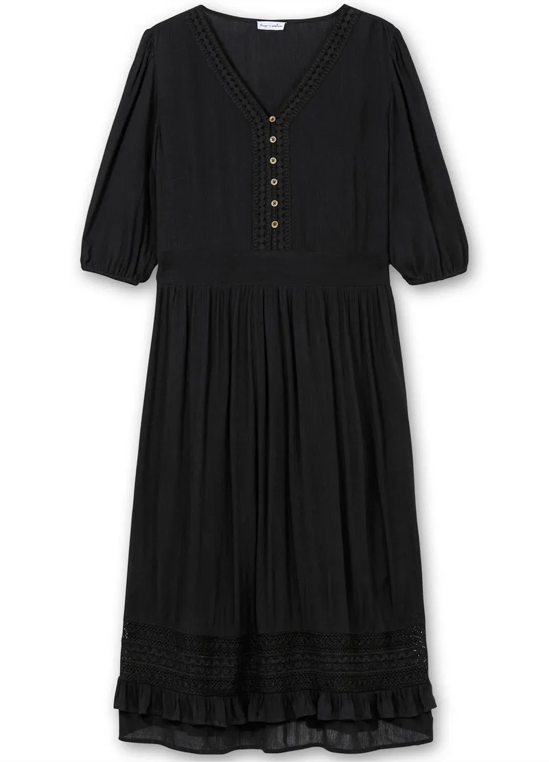 sheego by Joe Browns Maxikleid schwarz, Schwarz, – Produktbild 1 von 2