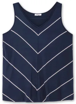 sheego Longtop tiefblau-gestreift – Produktbild 1 von 1
