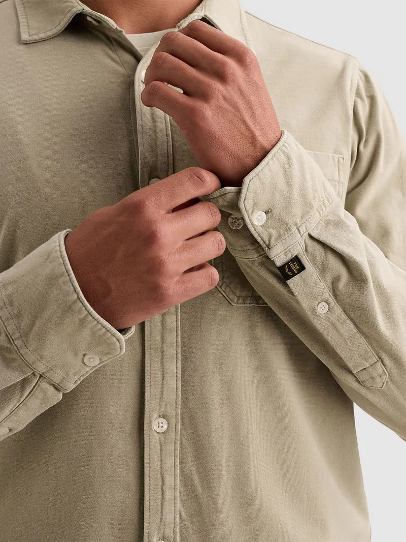PME Legend PME Legend Jersey Shirt Abbey Stone - Größe L, Beige, – Produktbild 4 von 5