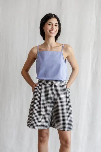 Jyoti - Fair Works Jyoti - Fair Works Bio-Baumwoll Shorts Kamalia Kariert – Produktbild 1 von 3