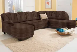 Home affaire Wohnlandschaft Camelita, viel Platz, bequem und zeitlos, Breite 289cm, U-Form, wahlweise mit Bettfunktion – Produktbild 1 von 1