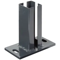 Alberts ALBERTS Pfostenträger für Eckpfosten Doppelstab-Gittermatten, anth, z.Aufschraub.f.60x60mm – Produktbild 1 von 1
