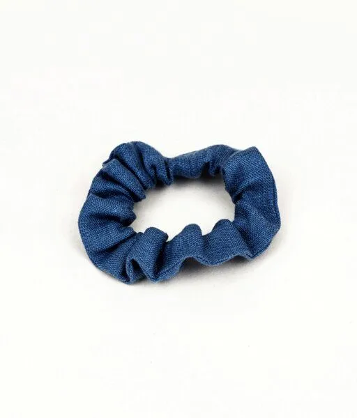 obumi obumi Haargummi - Scrunchie aus Leinen, Ocean blue, – Produktbild 3 von 4