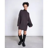 JAN N JUNE JAN 'N JUNE Strick-Minikleid LUNY mit Rollkragen GOTS, Zartbitter, – Produktbild 1 von 1