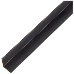 Alberts ALBERTS Winkelprofil, gleichsch., Alu schwarz elox., LxBxHxS 1000 x 15 x 15 x 1 mm – Produktbild 1 von 1