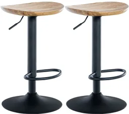 CLP CLP Barhocker Skelde (Set, 2er), höhenverstellbar, Massivholz-Sitz – Produktbild 1 von 1