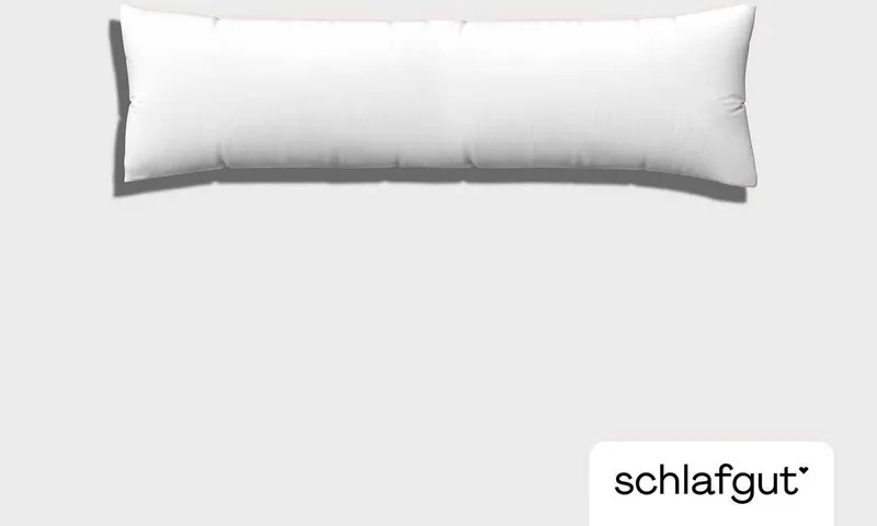 Schlafgut Schlafgut Seitenschläferkissenbezug Pure Seitenschläferkissen, (1 Stück), aus Bio-Baumwolle, Weiß, – Produktbild 3 von 5