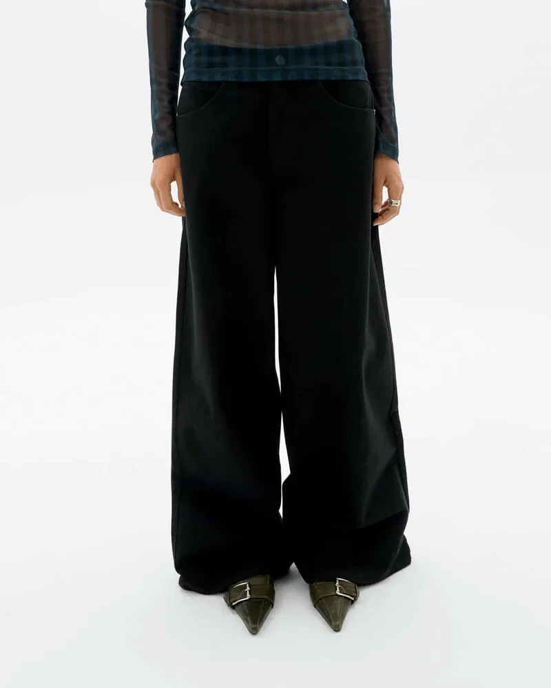 thinking mu Jeanshose Wide Leg Modell: Hedda, Black, – Produktbild 1 von 5