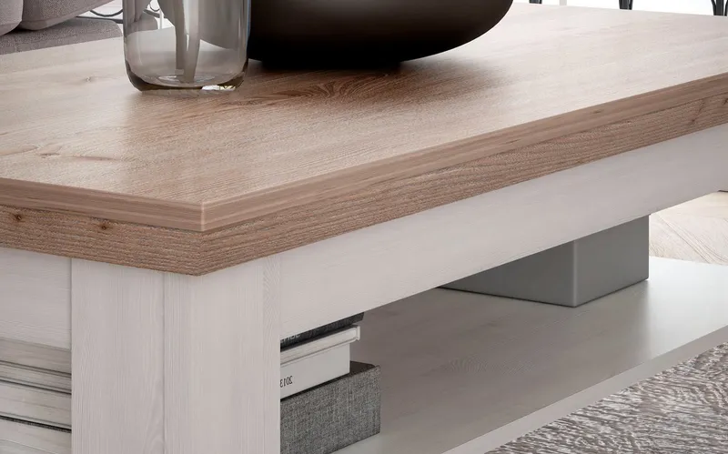 FORTE Couchtisch Iloppa, Breite ca. 120 cm, Weiß, – Produktbild 4 von 5