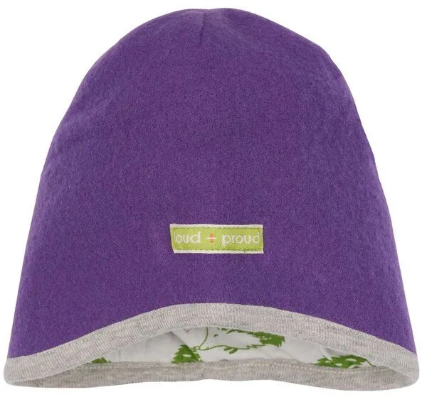 loud + proud loud + proud Baby & Kinder Mütze Wollfleece, GOTS-zertifiziert, Violet(lila), – Produktbild 3 von 3