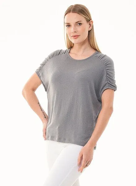 ORGANICATION ORGANICATION T-Shirt aus REPREVE und LENZING ECOVERO, Silber(shadow), – Produktbild 1 von 4
