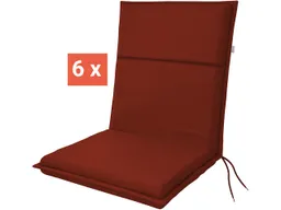 Doppler doppler Auflage "LIFE" für Niederlehner, 6er-Pack, 100x48x4 cm, Polyester, rot – Produktbild 1 von 1