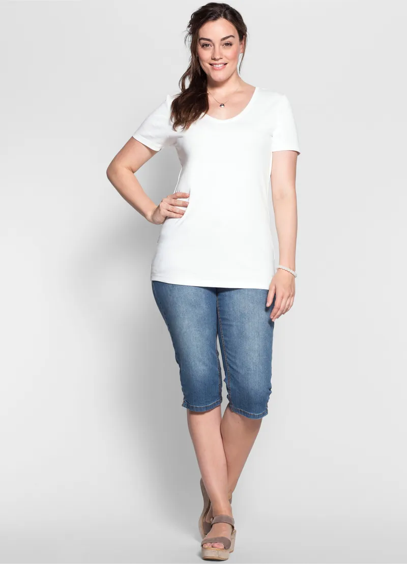 sheego Caprijeans, Blue denim, – Produktbild 2 von 2