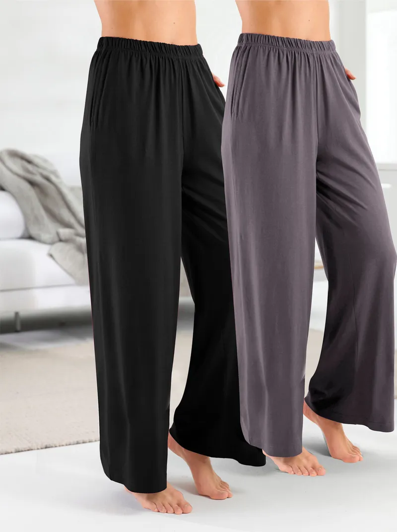feel good Hosen, Schwarz + anthrazit, – Produktbild 1 von 3