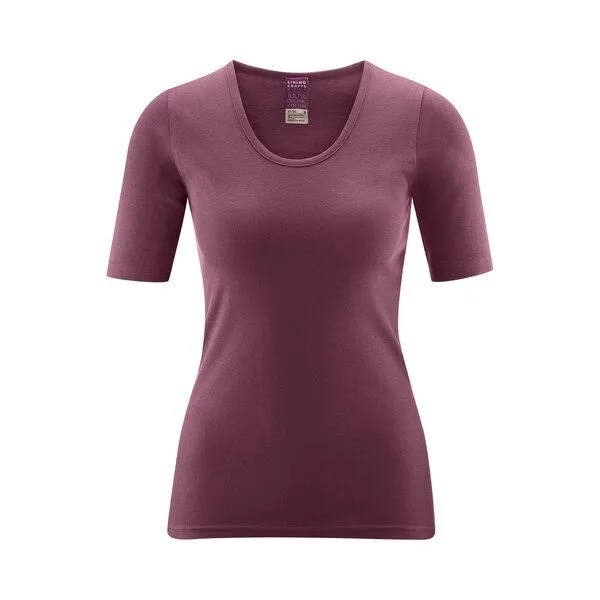 Living Crafts Living Crafts Kurzarm-Shirt - JULIANE, Dark rose, – Produktbild 4 von 4