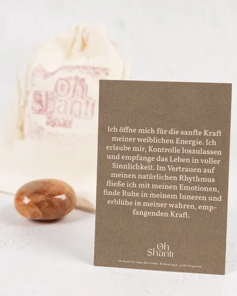 Oh Shanti Oh Shanti Mondstein im Baumwollbeutel – Produktbild 3 von 4