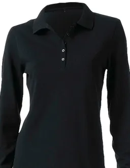 heine Langarm-Poloshirt schwarz – Produktbild 1 von 1