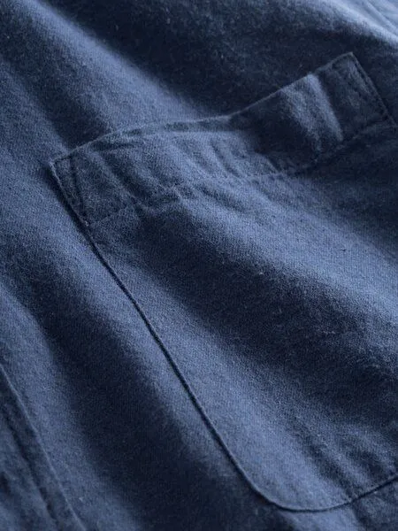 KnowledgeCotton Apparel KnowledgeCotton Apparel Flanell-Hemd Regular Fit, Estate blue, – Produktbild 4 von 4