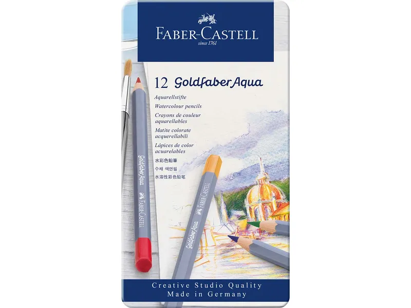 Faber-Castell Faber-Castell Buntstifte "Goldfaber Aqua" aquarellierbar, im Metalletui, 12 Stk. – Produktbild 1 von 1