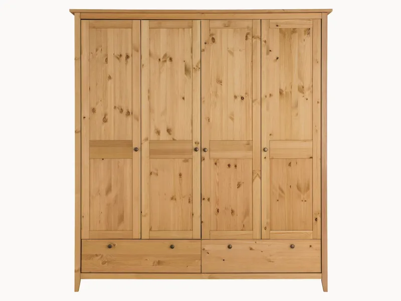 allnatura allnatura Drehtüren-Kleiderschrank "Tusa" 5-türig gelaugt/geölt, Natur, – Produktbild 2 von 2