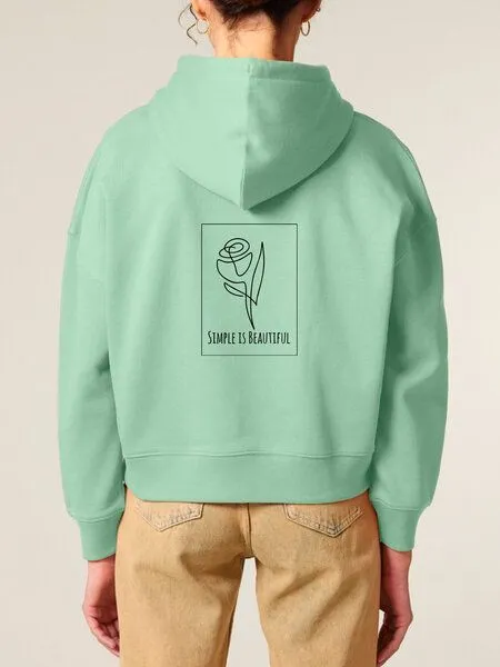 Human Family Human Family Bio Damen-Hoodie „Relax – Simple Beauty“, Hellgrün, – Produktbild 1 von 4