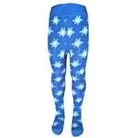 BLS Organic BLS Organic Kinderstrumpfhose mit Blumenmuster, Blau, – Produktbild 1 von 1