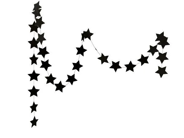 renna deluxe renna deluxe STERN Girlande aus Papier, Schwarz, – Produktbild 1 von 3