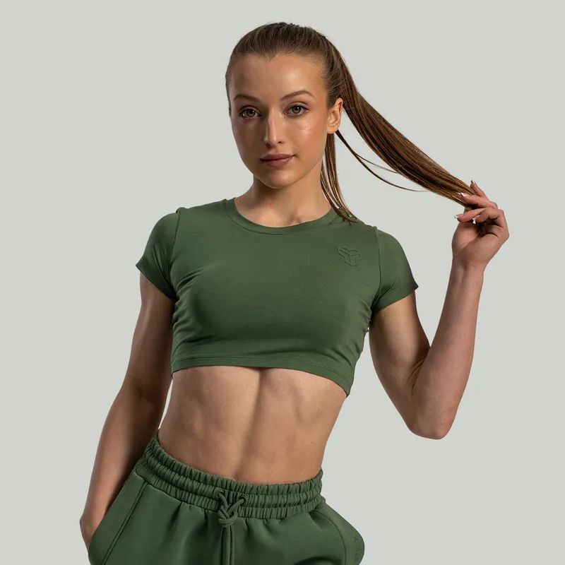 GymBeam OG1 STRIX Essential Crop Top für Frauen Cedar Green L – Produktbild 1 von 1