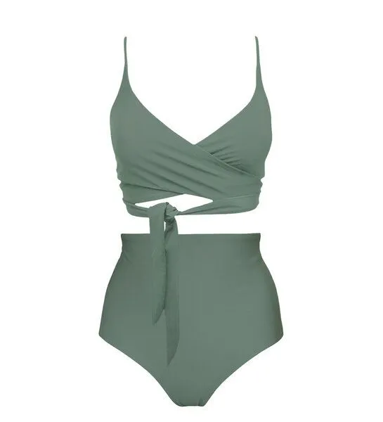 Anekdot Anekdot Bikini Set Lin Top + Core High Slip, Green, – Produktbild 1 von 3