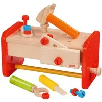 Goki goki Kinder Werkbank Werkzeugkiste aus Holz 16-teilig 27,5 x 17,5 x15 cm – Produktbild 1 von 1