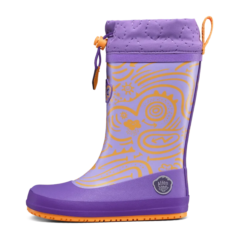 Affenzahn Affenzahn Gummistiefel Puddly Schmetterling für Kinder, lila, Größe 35 EU, Lila, – Produktbild 2 von 6