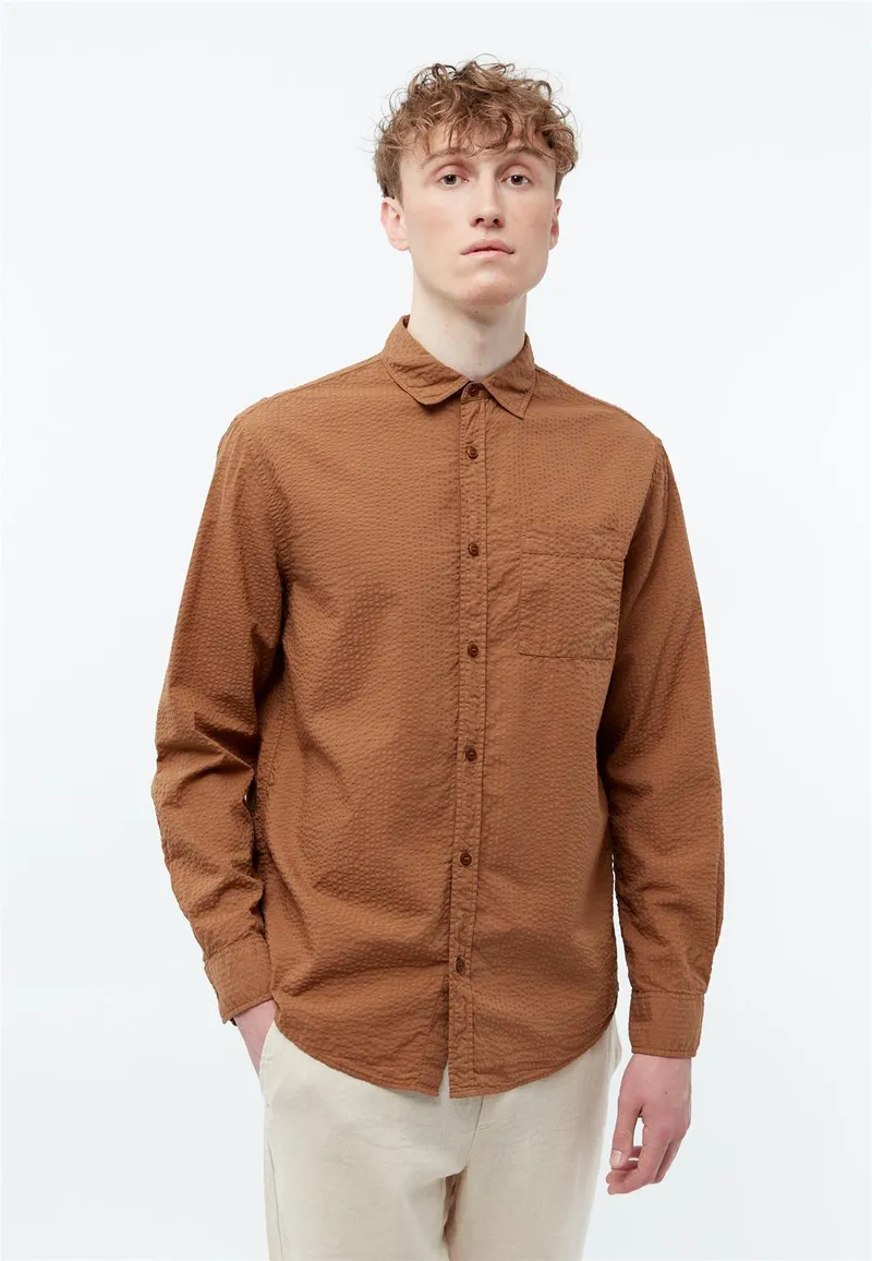 Givn Berlin Langarm-Hemd Modell: Yuval GOTS, Pecan brown, – Produktbild 1 von 1