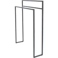 Handtuchhalter 'level' B 60 x T 20 x H 65/75 cm, Stahl pulverbeschichtet, schwarz – Produktbild 1 von 1