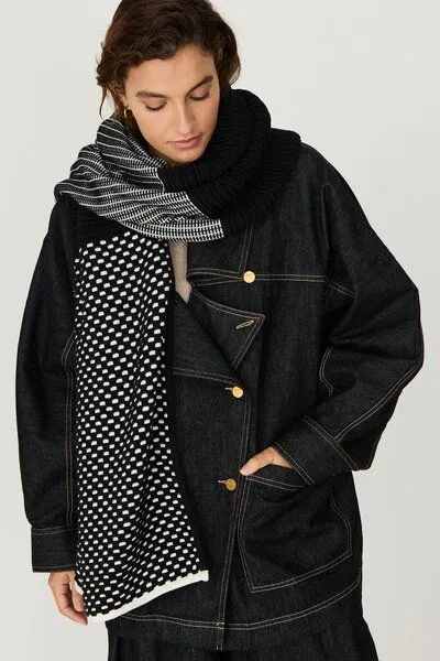 SKFK SKFK Belar Scarf, Schwarz weiß, – Produktbild 1 von 3
