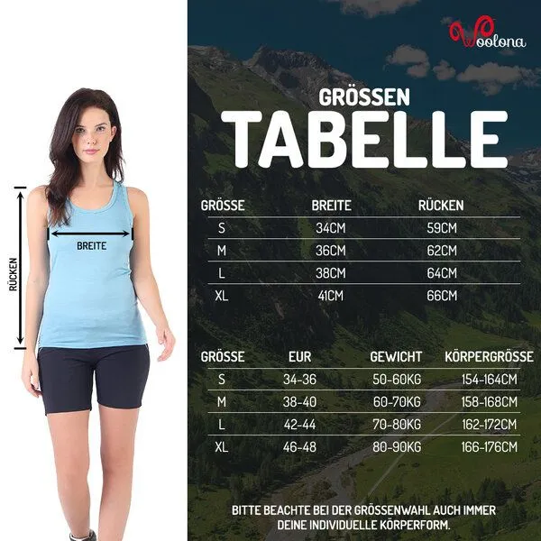 Woolona Woolona Tanktop - RANI - 100% Merinowolle, Rot, – Produktbild 1 von 4
