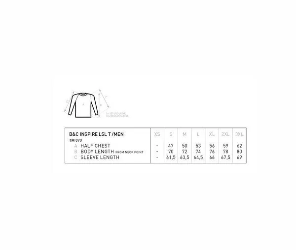 B&C Collection B&C Collection Inspire Langarm T-Shirt Herren, Schwarz, – Produktbild 1 von 3